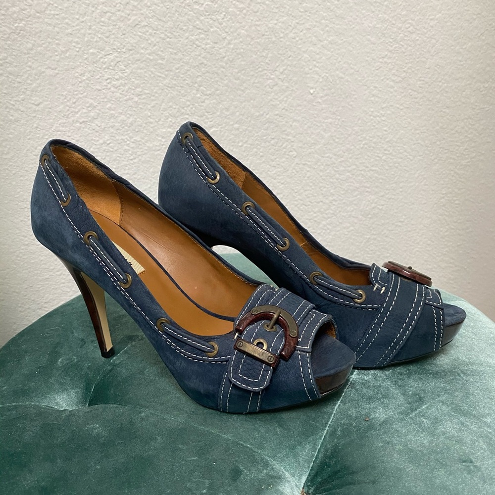 Zara peep toe heels. Eur 39 US 8 like new